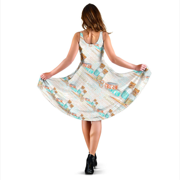 Women's Dress, No Sleeves, Custom Dress, Midi Dress, Christmas 1-03