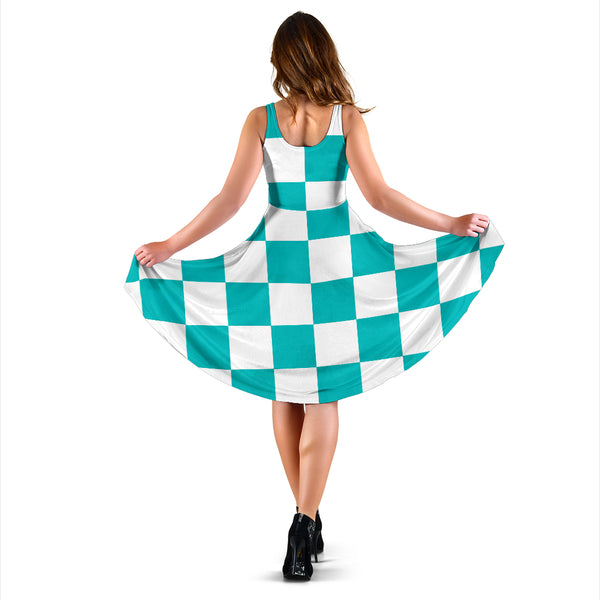 Women's Dress, No Sleeves, Custom Dress, Midi Dress, Alice In Wonderland 4-07