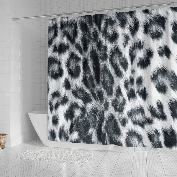 Snow Leopard Skin Shower Curtain