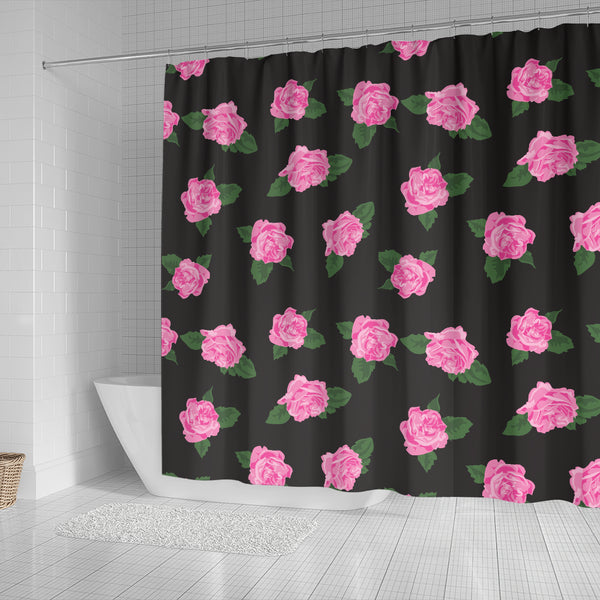 Black Rose Shower Curtain