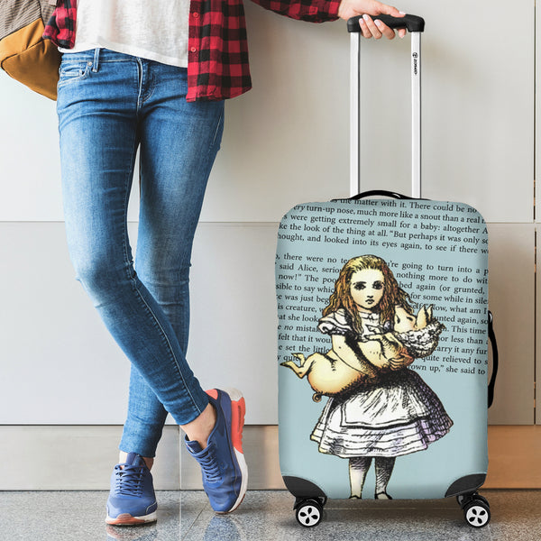 Alice And The Pig Luggage Cover - STUDIO 11 COUTURE