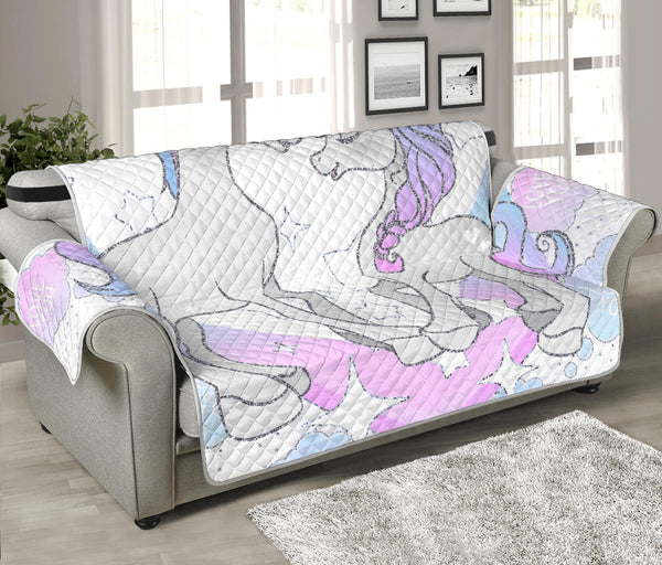 70'' Sofa Protector Premium Polyster Fabric Custom Design Unicorn 14