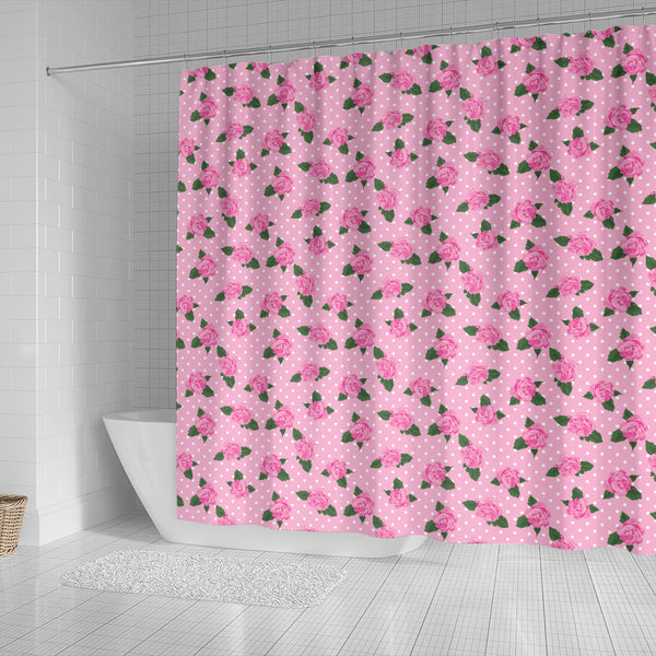 Pink Rose Shower Curtain - STUDIO 11 COUTURE
