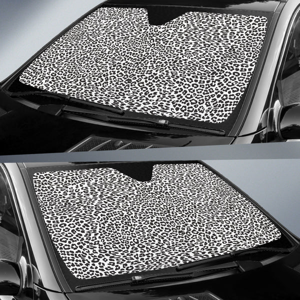 Black and White Animal Leopard Skin Auto Sun Shades