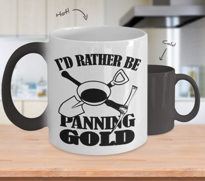 Color Changing Mug Hobbies Theme I Rather Be Panning Gold