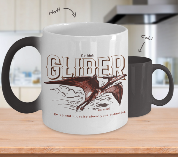 Color Changing Mug Animals Fly High Glider Go Up And Up, Raise Above Your Potential