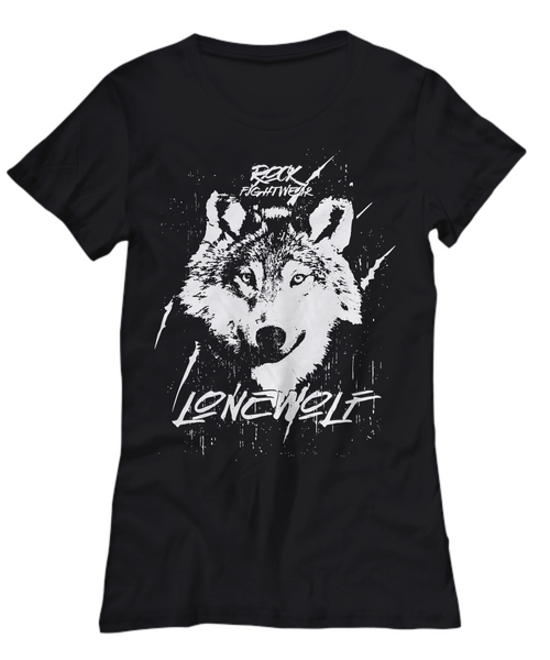 Women and Men Tee Shirt T-Shirt Hoodie Sweatshirt Rock Fighter Lone Wolf