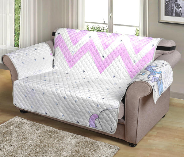 54'' Futon Sofa Protector Premium Polyster Fabric Custom Design Unicorn 06