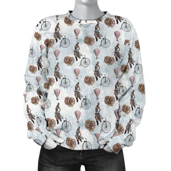 Custom Made Printed Designs Women's (P9) Sweater Steam Punk