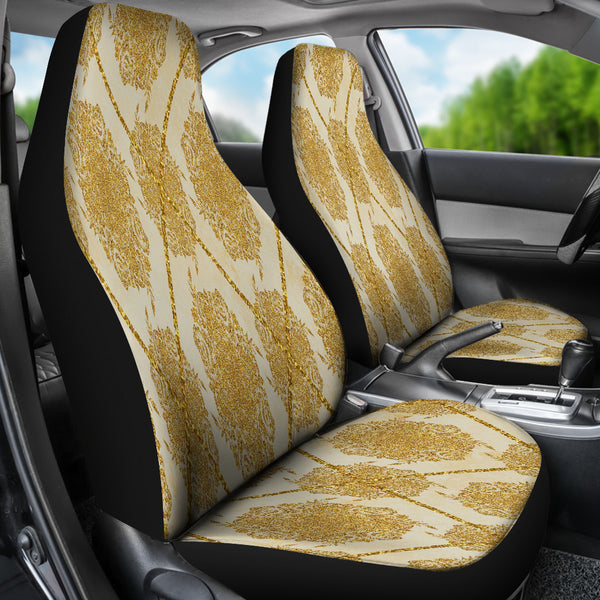 Gold Floral Car Seat Covers