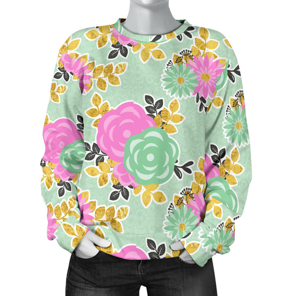 Custom Made Printed Designs Women's (F10) Sweater Floral Spring - STUDIO 11 COUTURE