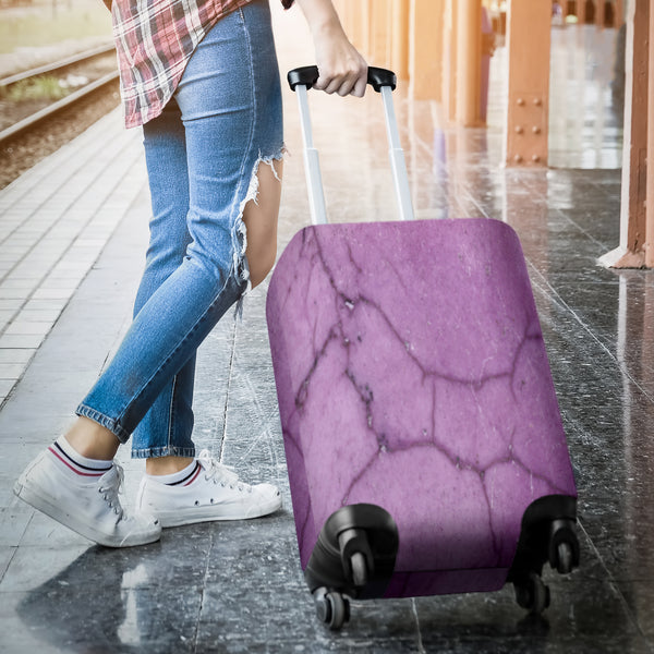 Dirty Purple Marble Tile Luggage Cover