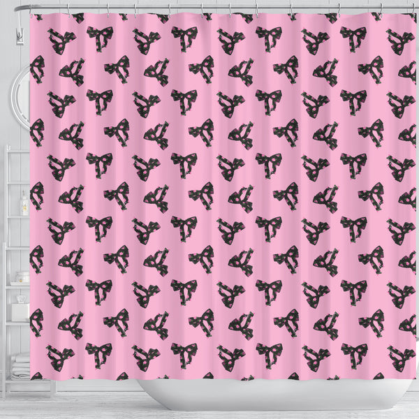 Pink Bows Shower Curtain - STUDIO 11 COUTURE