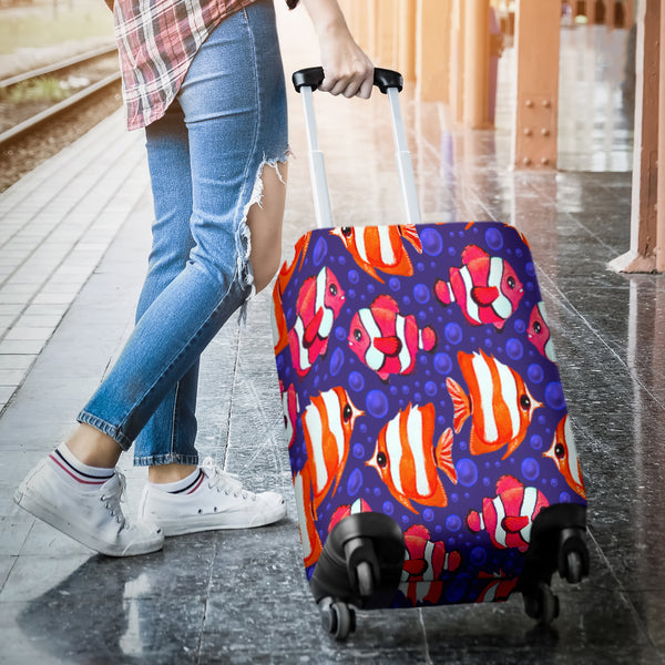 Colorful Clownfish Luggage Cover - STUDIO 11 COUTURE