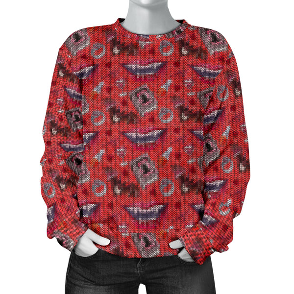 Custom Made Printed Designs Women's Vampire Theme (8) Sweater