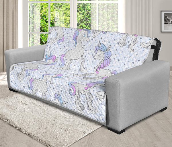 70'' Futon Sofa Protector Premium Polyster Fabric Custom Design Unicorn 13