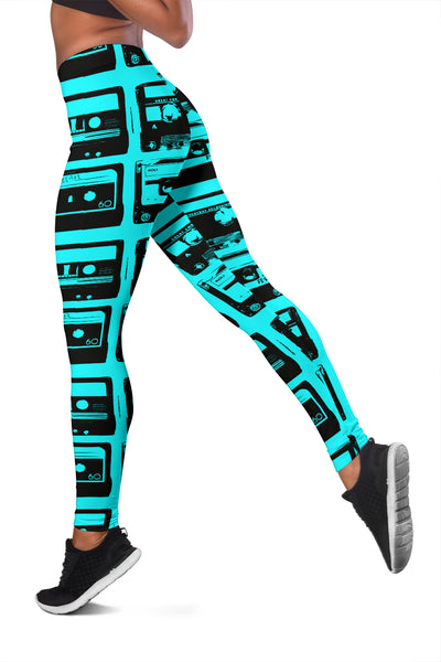 Women Leggings Sexy Printed Fitness Fashion Gym Dance Workout 80's Boombox Green 04