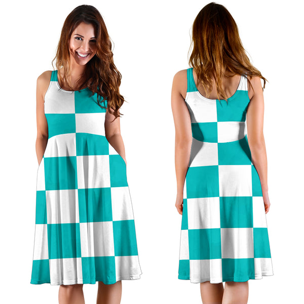 Women's Dress, No Sleeves, Custom Dress, Midi Dress, Alice In Wonderland 4-07