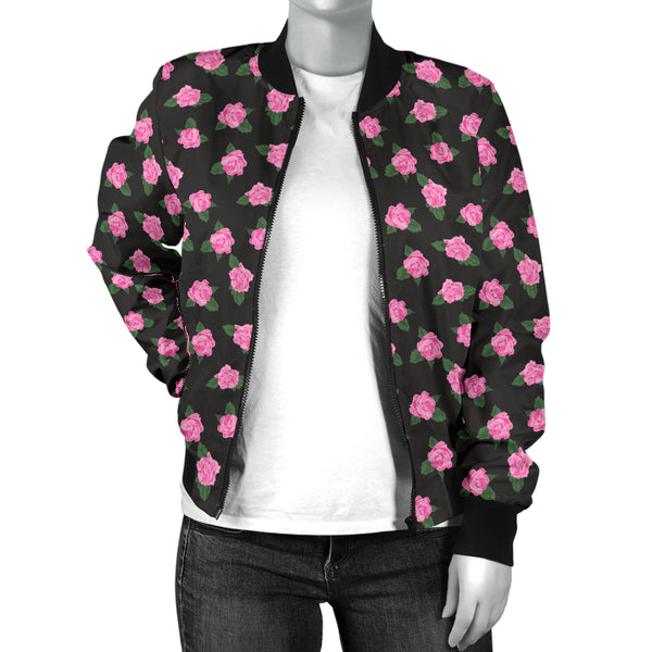 Sports Varsity Style Bomber Jacket Women (H3) Ballerina Rose