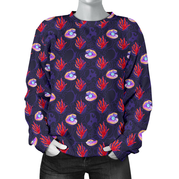 Custom Made Printed Designs Women's (D5) Sweater Mermaid