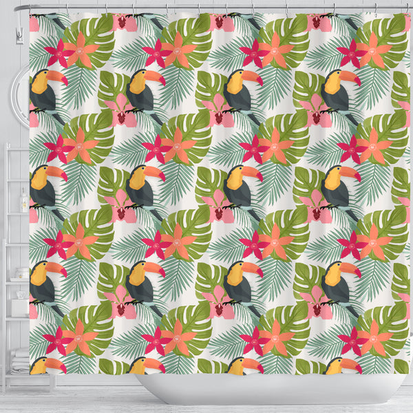 Tropical Tucan Bird Shower Curtain - STUDIO 11 COUTURE