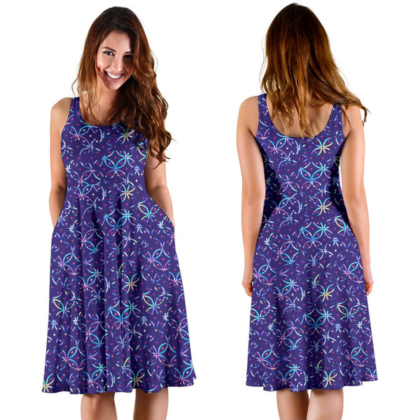 Women's Dress, No Sleeves, Custom Dress, Midi Dress, Mermaid Dress 03