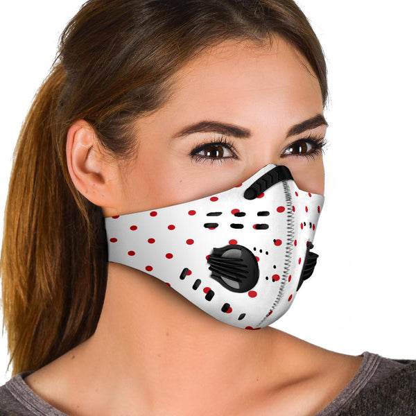 Premium Face Mask - Premium Face Mask With Filters and Breathable Valves Dotted Design 3