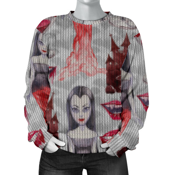 Custom Made Printed Designs Women's Vampire Theme (2) Sweater