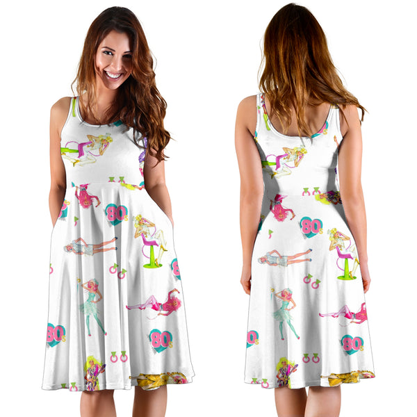 Women's Dress, No Sleeves, Custom Dress, Midi Dress, Jem and Holograms 06