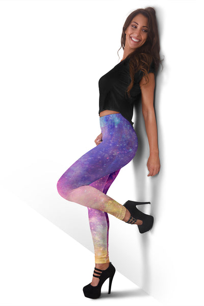 Women Leggings Sexy Printed Fitness Fashion Gym Dance Workout  Galaxy Pastel D03 - STUDIO 11 COUTURE