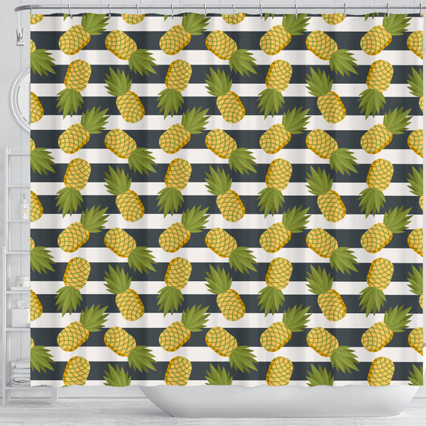 Tropical Pineapple Shower Curtain - STUDIO 11 COUTURE