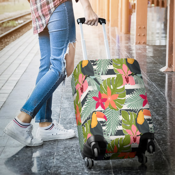 Tropical Tucan Bird 1 Luggage Cover - STUDIO 11 COUTURE