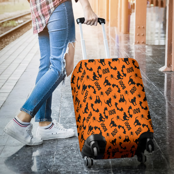 Black Cat Halloween Luggage Cover