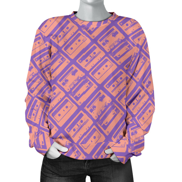Custom Made Printed Designs Women's Sweater 80's Boombox 03