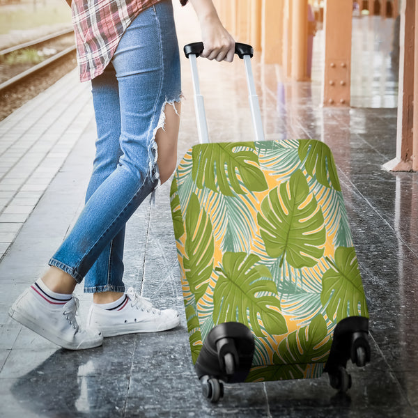 Tropical Palm Leaves Luggage Cover - STUDIO 11 COUTURE