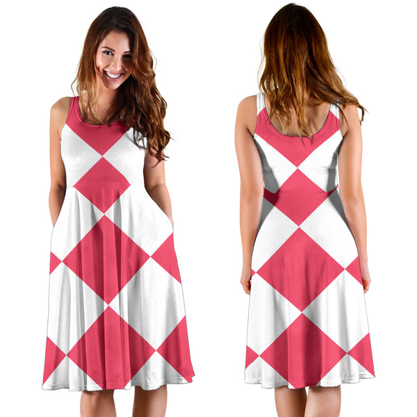 Women's Dress, No Sleeves, Custom Dress, Midi Dress, Alice In Wonderland 4-08