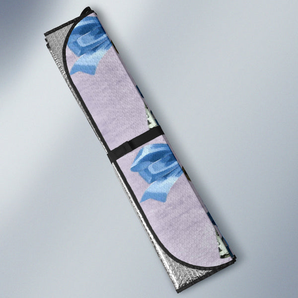 Cute Ribbon And Watch Alice In Wonderland Auto Sun Shades