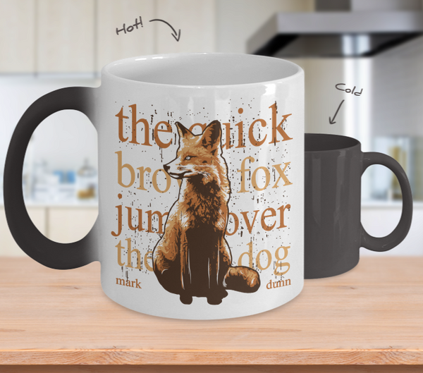 Color Changing Mug Animals The Quick Brown Fox Jump Over A Dog