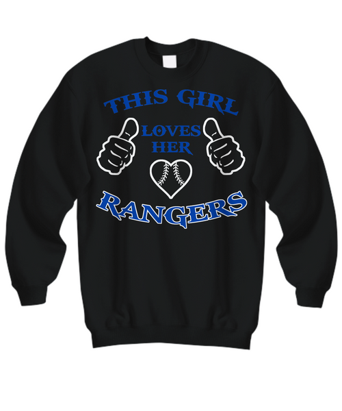 Women and Men Tee Shirt T-Shirt Hoodie Sweatshirt This Girl Loves Her Rangers