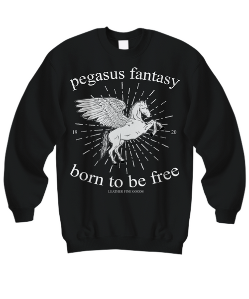 Women and Men Tee Shirt T-Shirt Hoodie Sweatshirt Pegasus Fantasy Born To Be Free