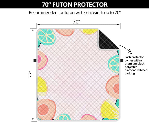 70'' Futon Sofa Protector Premium Polyster Fabric Custom Design Fruits 06