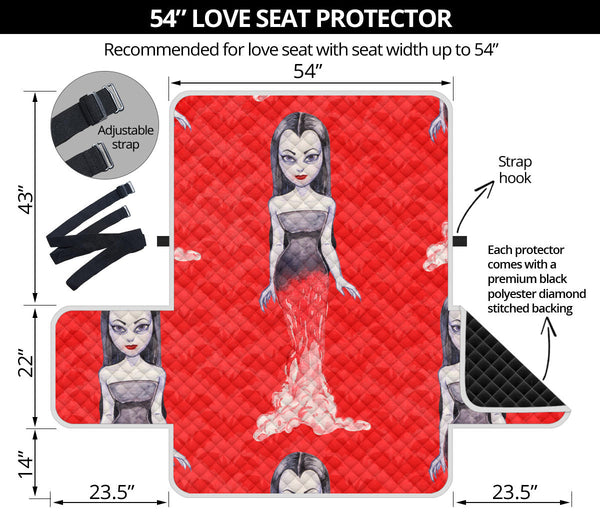 54'' Futon Sofa Protector Premium Polyster Fabric Custom Design Vampire 10