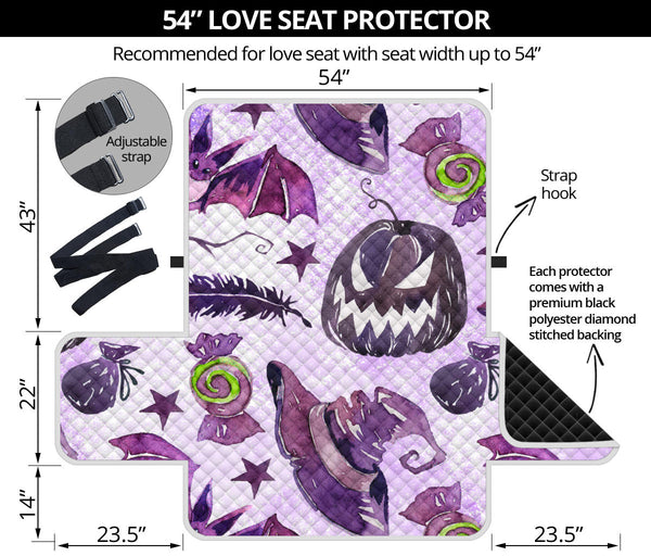 54'' Futon Sofa Protector Premium Polyster Fabric Custom Design Witch 07