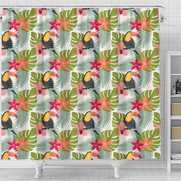 Tropical Tucan Bird Shower Curtain - STUDIO 11 COUTURE