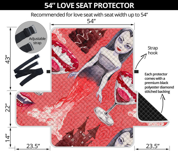 54'' Futon Sofa Protector Premium Polyster Fabric Custom Design Vampire 05