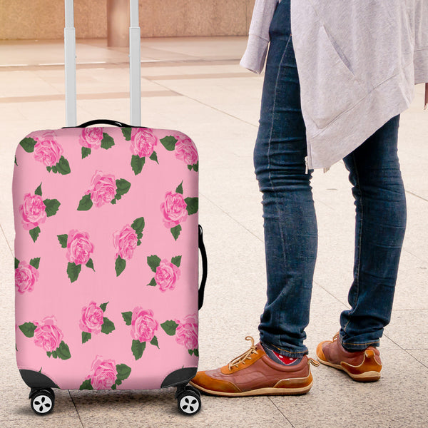 Pink Rose Big Luggage Cover - STUDIO 11 COUTURE