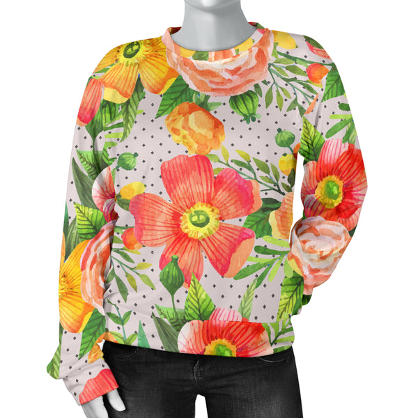 Custom Made Printed Designs Women's (F8) Sweater Floral Spring