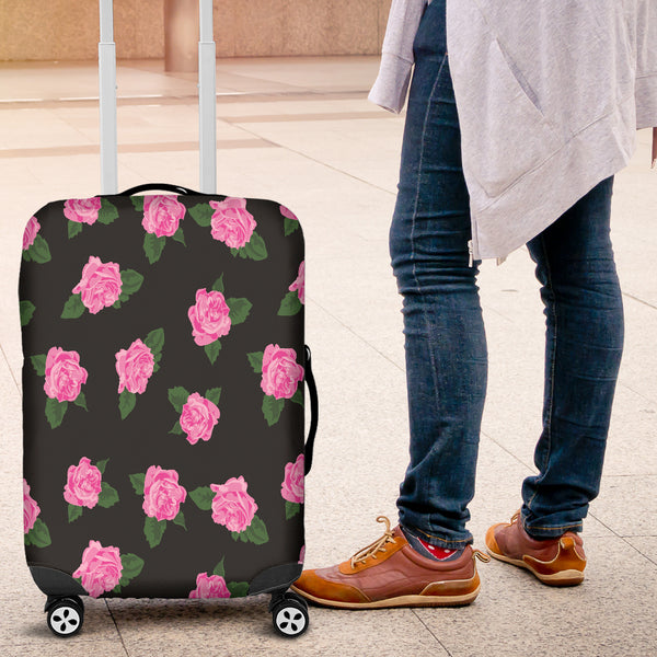 Black Rose Luggage Cover