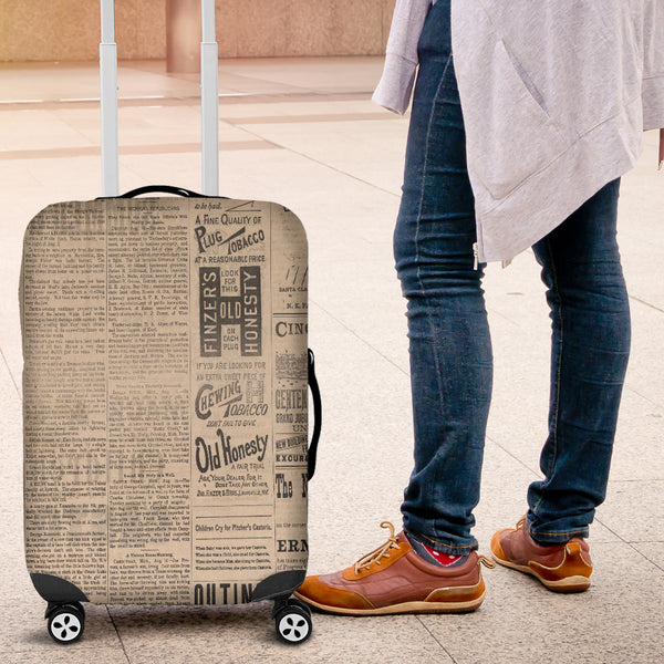 Old Newspaper 3 Luggage Cover