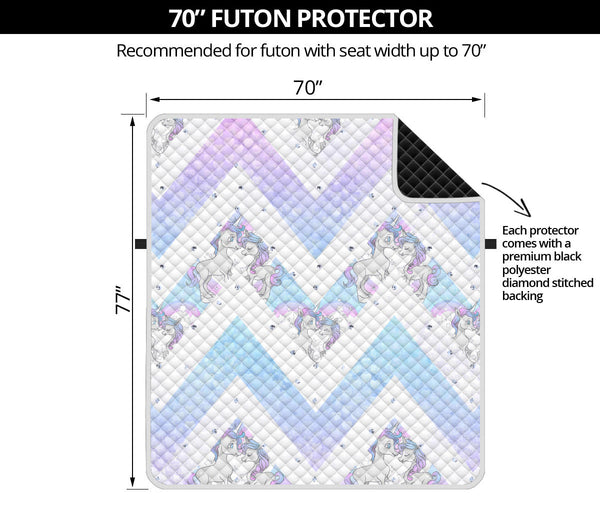 70'' Futon Sofa Protector Premium Polyster Fabric Custom Design Unicorn 10